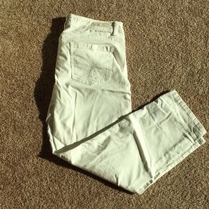 White Calvin Klein skinny crop pants